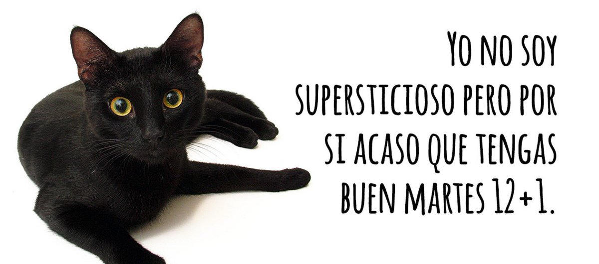 ¡Que tengas un buen Martes 13... o 12 + 1! 
alamaula.com/s-amuleto/v1q0…