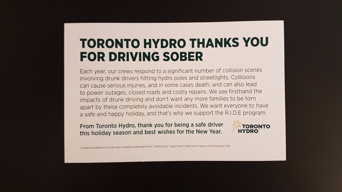 Toronto Hydro On Twitter Our Crews Are Taking Part In A R I D E Check With Torontopolice Helping To Keep Our Roads Safe For The Holidays