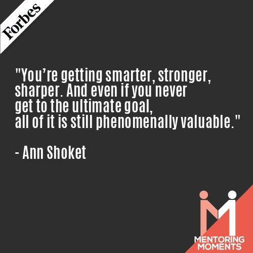 Today's mentoring bite by @AnnShoket is about the journey. #MentoringMoments @WomenatForbes <a href="/DeniseRestauri/">Denise Restauri</a> bit.ly/2gWlhrD
