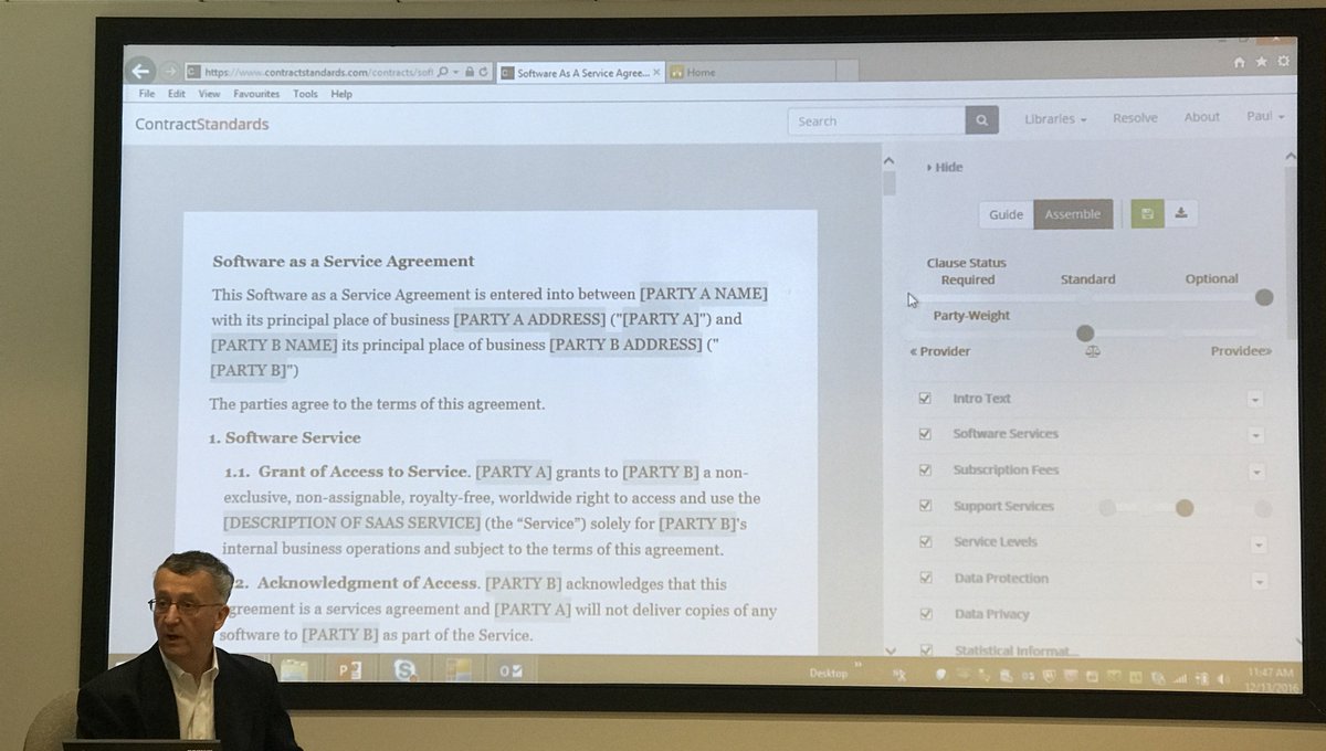 ronfriedmann's tweet photo. BT contract manager demos @KStandards (@Kingsley_Martin ) for contract analysis + standardization. @iaccm https://t.co/5AVRCAEvY2