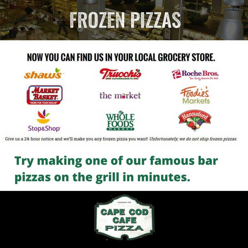 CapeCodCafe's tweet photo. Why have a pizza delivered when you can make one of our delicious pizzas in minutes on the grill? #CapeCodCafePizza https://t.co/IQ9pLRunlu https://t.co/lvU3R8AoKB