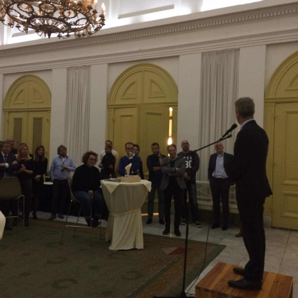 melindegerber's tweet image. De eerste speech van de nieuwe directeur @Rijkvanark van #utrechtmarketing tijdens de kerstborrel van @toerismeutrecht en @SCU030 #moment