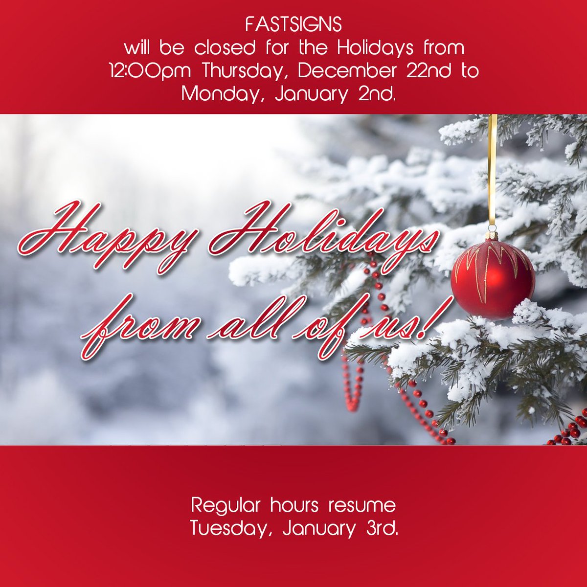 Fastsignswpg's tweet photo. Happy Holidays! https://t.co/Jxy948EEtl