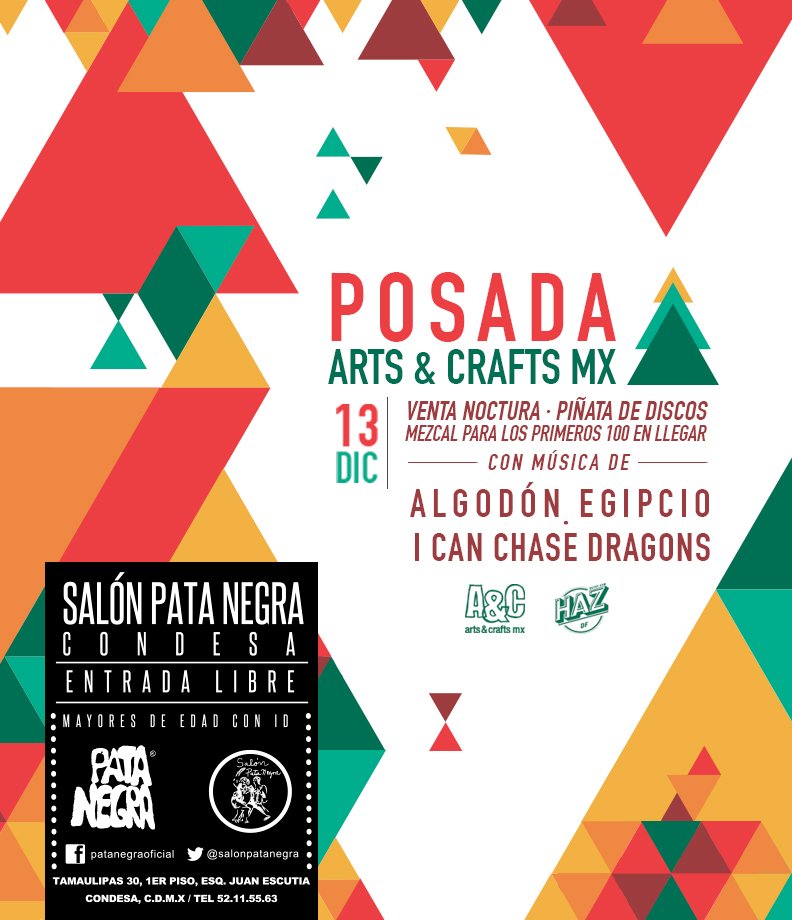 indierocks's tweet photo. Recuerden, HOY es la tradicional #PosadaACMX ¡no falten a la piñata de discos! #EntradaLibre 🎄 https://t.co/FwEzs9cwI3