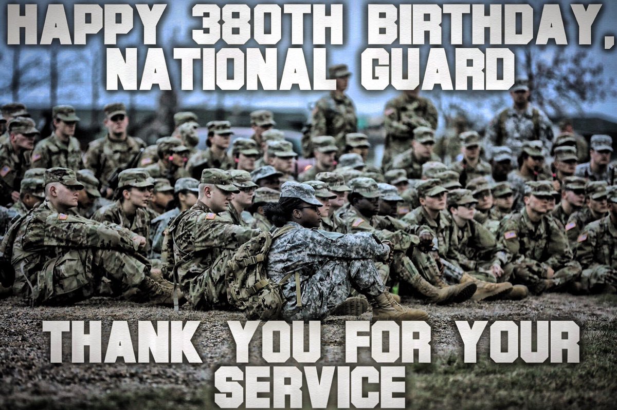 Happy 350th birthday, <a href="/USNationalGuard/">National Guard</a> 🎈 🇺🇸
Thank you for your service, commitment and sacrifice. #NationalGuardBirthday #NationalGuard