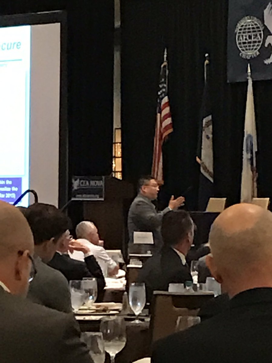 PRTechConsultin's tweet image. Mr. Peter Kim, @usairforce CISO speaking as @AFCEANOVA #ASCITDAY luncheon keynote "Build Resilient Defense in Depth-Develop cyber workforce"