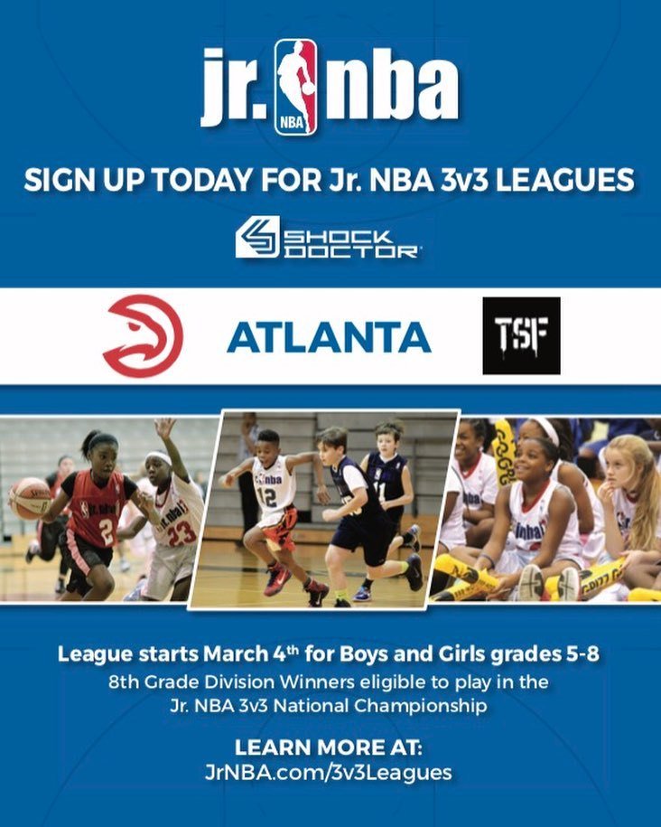 Register today for the <a href="/jrnba/">Jr. NBA/Jr. WNBA</a> Atlanta 3v3 league at TSF! @atlhawks @shockdoctor ift.tt/2hruMQu