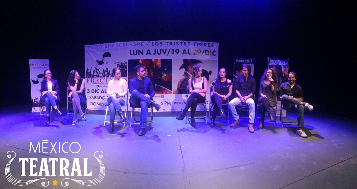 ¡Estamos en la conferencia de <a href="/tristestigresc/">LosTristesTigres</a> y <a href="/vazquezadrian75/">Adrián Vázquez</a>!

Presentarán #Fractales <a href="/WensesYLala/">Wenses y Lala</a> y #LosQueSobran en <a href="/ForoShakespeare/">Foro Shakespeare</a>