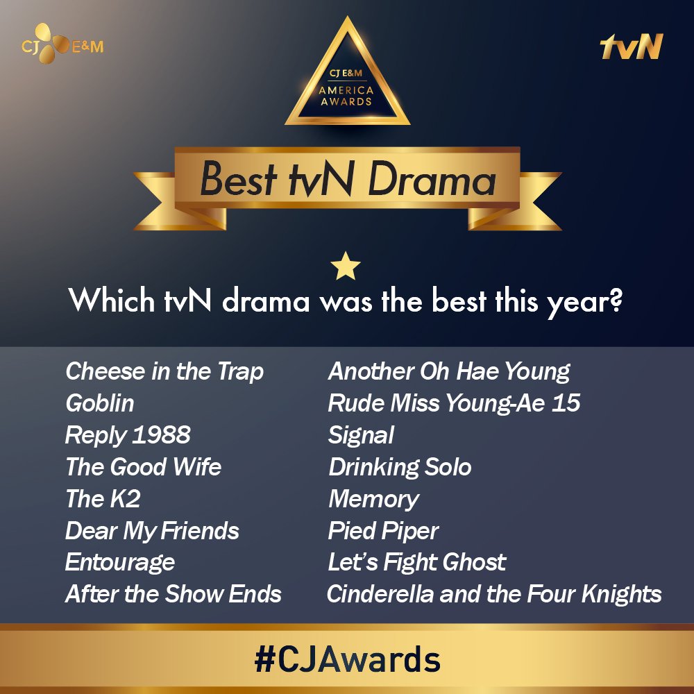 Kconusa Cjawards Cheese In The Trap The K2 And Signal Are Just Some Of The Tvn Dramas We Loved This Year Which Was Your Favorite Tvn T Co 7dh5wuzbmw