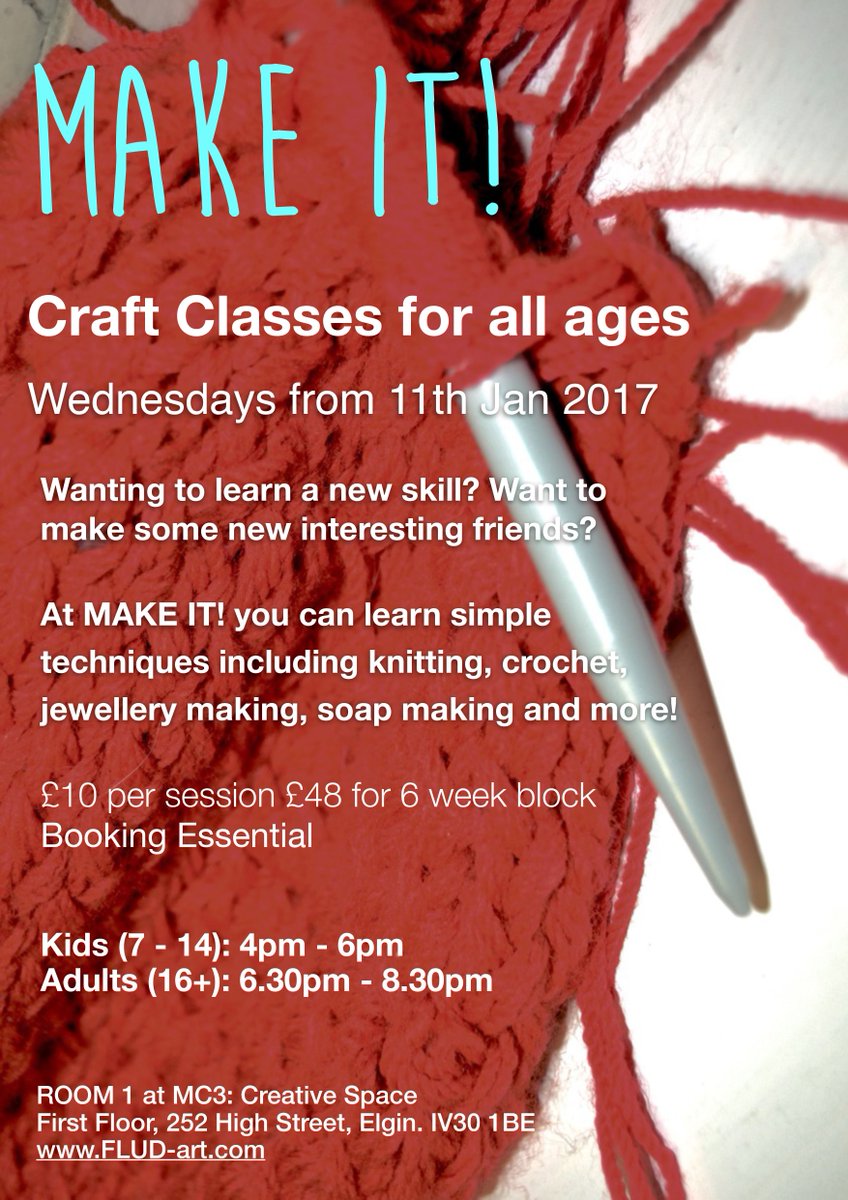 MAC3IV30's tweet photo. MAKE IT! is back for 2017! Classes for kids (ages 7 - 14) &amp; Adults (ages 16+) £10 per sess/£48 for 6 week block https://t.co/ho74He3Iia https://t.co/YTu5RKp7bI