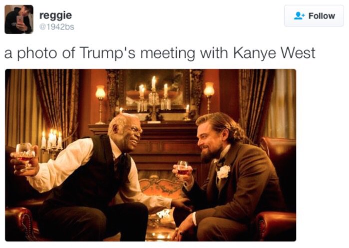 Bossip's tweet photo. Donda, Fix It! Pettiest Memes From Kanye’s Meeting With Cheeto-Elect Trump https://t.co/ELkLN7EteH https://t.co/yk7pZFcgwn