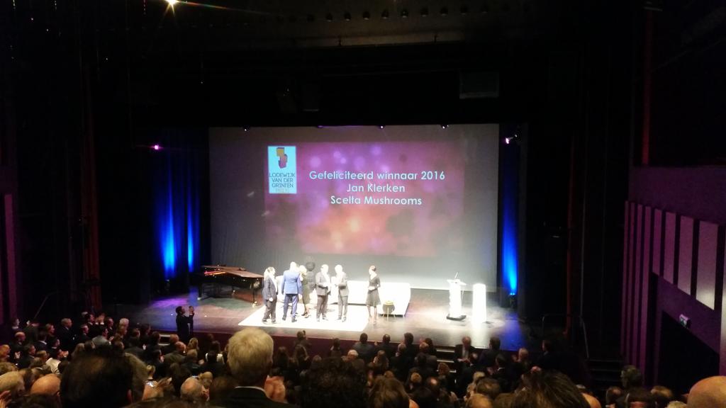 Proficiat <a href="/sceltamushrooms/">Scelta Mushrooms</a> met het winnen van de @LvdGprijs! Mooie erkenning voor innovatief ondernemerschap!