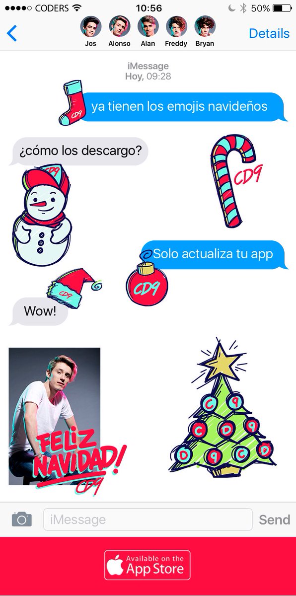 CD9's tweet image. ¡Emojis de navidad! Descarga o actualiza nuestra app en @AppStoreES #CD9EMOJIS smarturl.it/cd9stickers