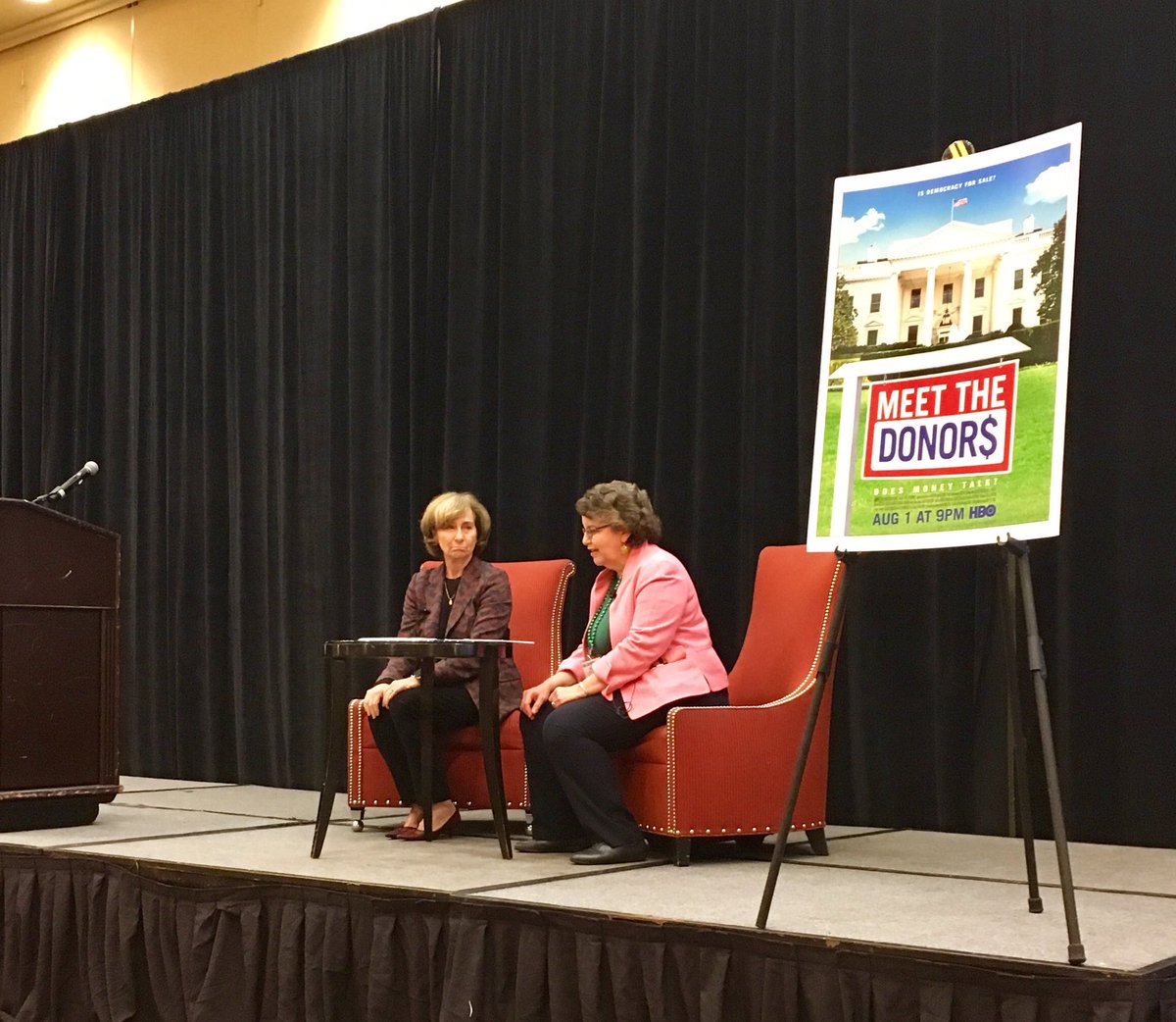 darrinesq's tweet photo. @COGELinfo #moneyinpolitics Viewing of Meet the Donors at #COGEL2016 https://t.co/z2GjKBT1Gd