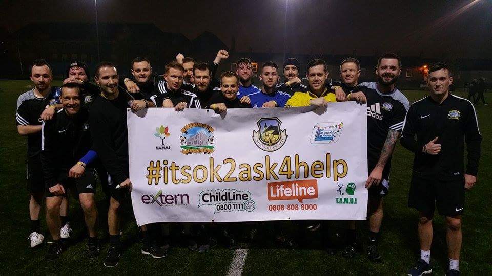 TAMHI2011's tweet photo. Lower Shankill FC #itsok2ask4help #nie https://t.co/jyYXVWQr1q