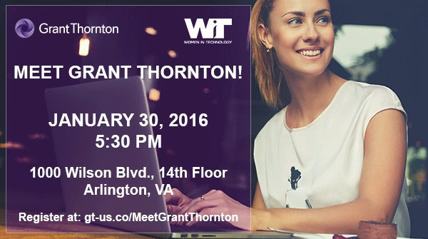 Curious about what we do at <a href="/GTPublicSector/">Guidehouse (formerly Grant Thornton Public Sector)</a> and <a href="/GrantThorntonUS/">Grant Thornton</a>? Satisfy that curiosity on Jan 30: gt-us.co/MeetGrantThorn… <a href="/WITWomen/">Women in Technology</a>