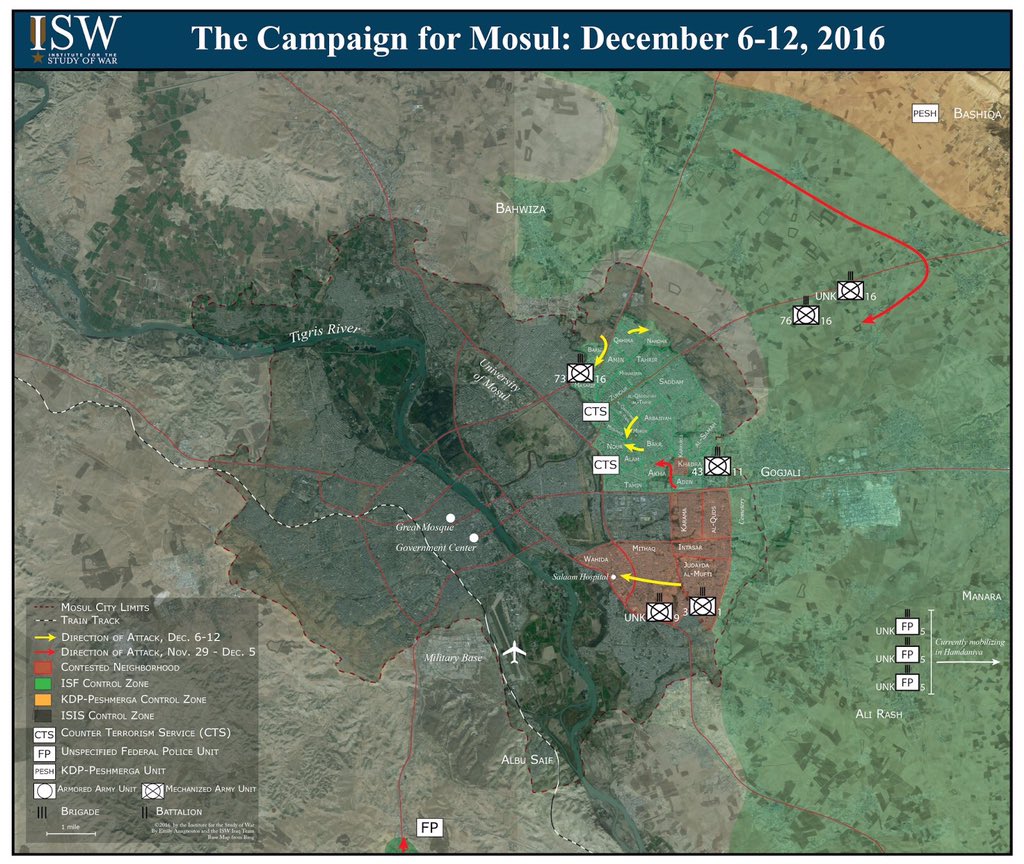 theatresofwar's tweet photo. Map showing the frontline dev at #Mosul , #Iraq - #MosulOps #MosulOffensive #MosulOperation - @TheStudyofWar https://t.co/YtHFhh9k7C