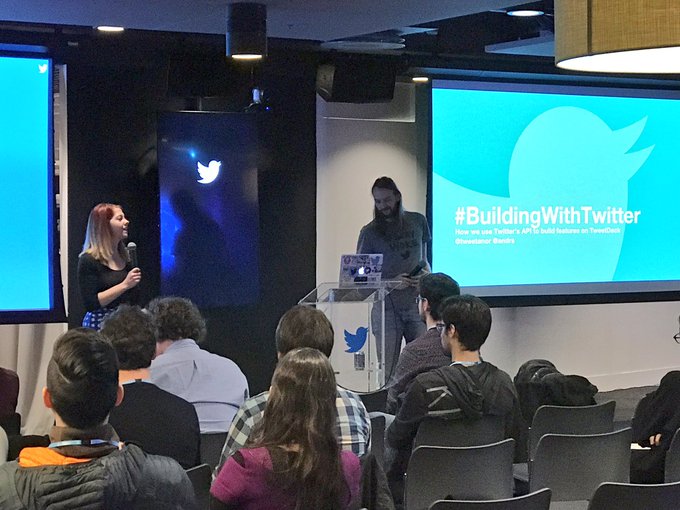 The brilliant @tweetanor and @andrs from the @TweetDeck team kicking off the #TapIntoTwitter event in<a class="tags" target="_blank" title="On Twitter" href="/?out=eyJ0eXAiOiJKV1QiLCJhbGciOiJIUzUxMiJ9.eyJpYXQiOjE3MTkwNjcyODMsImlzcyI6InR3cG9ybnN0YXJzLmNvbSIsIm5iZiI6MTcxOTA2NzI4MywiZXhwIjoxNzUwNjAzMjgzLCJyZWRpcmVjdF91cmwiOiJodHRwczovL3R3aXR0ZXIuY29tL3R3ZWV0YW5vciJ9.O8H5YtpVuugiHNGzM5l7G9Wk6L7vJFgRuUWg89fwOtp-q1ADCIDxL43RXwvEcV_jntqQecDcSnGCQHZ-kqujFw">@tweetanor</a><a class="tags" target="_blank" title="On Twitter" href="/?out=eyJ0eXAiOiJKV1QiLCJhbGciOiJIUzUxMiJ9.eyJpYXQiOjE3MTkwNjcyODMsImlzcyI6InR3cG9ybnN0YXJzLmNvbSIsIm5iZiI6MTcxOTA2NzI4MywiZXhwIjoxNzUwNjAzMjgzLCJyZWRpcmVjdF91cmwiOiJodHRwczovL3R3aXR0ZXIuY29tL2FuZHJzIn0.EkJ955RsP3XL9uQ3uO8xAKZYs-SK2OcymSf-u74KCBW3dxGexAVIJwHRK3nfLn_UdmA2J38p6Kjac4F-pmZAFg">@andrs</a><a class="tags" target="_blank" title="On Twitter" href="/?out=eyJ0eXAiOiJKV1QiLCJhbGciOiJIUzUxMiJ9.eyJpYXQiOjE3MTkwNjcyODMsImlzcyI6InR3cG9ybnN0YXJzLmNvbSIsIm5iZiI6MTcxOTA2NzI4MywiZXhwIjoxNzUwNjAzMjgzLCJyZWRpcmVjdF91cmwiOiJodHRwczovL3R3aXR0ZXIuY29tL1R3ZWV0RGVjayJ9.pl2tZErehD3dX0-nw-UQVZ3QXCu8uqmRIoKuXnW2LT4ky6pa-vvFVfnvEVplhaYqhoD4-XqgKpCajXT4umnZ-w">@TweetDeck</a><a href="/tag/tapintotwitter"class="tags"><span>#tapintotwitter</span></a>