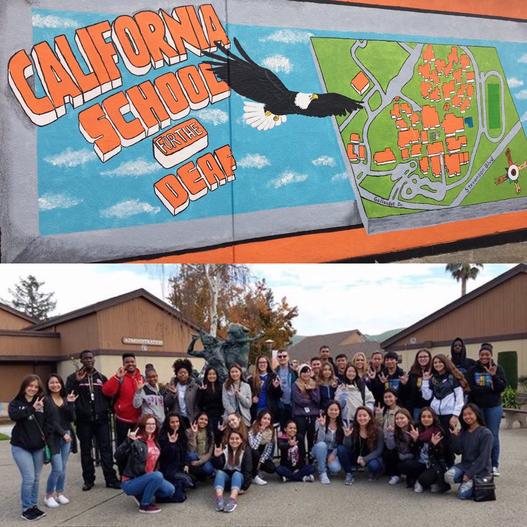 Amazing field trip to the California School for the Deaf today. #GoEagles! 💛