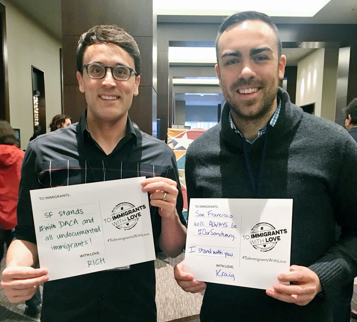 OCEIA_SF's tweet photo. #SF stands #WithDACA and will continue to be #OurSanctuary! #ToImmigrantsWithLove #NIIC #NIIC2016 https://t.co/RoCgm0uR1W