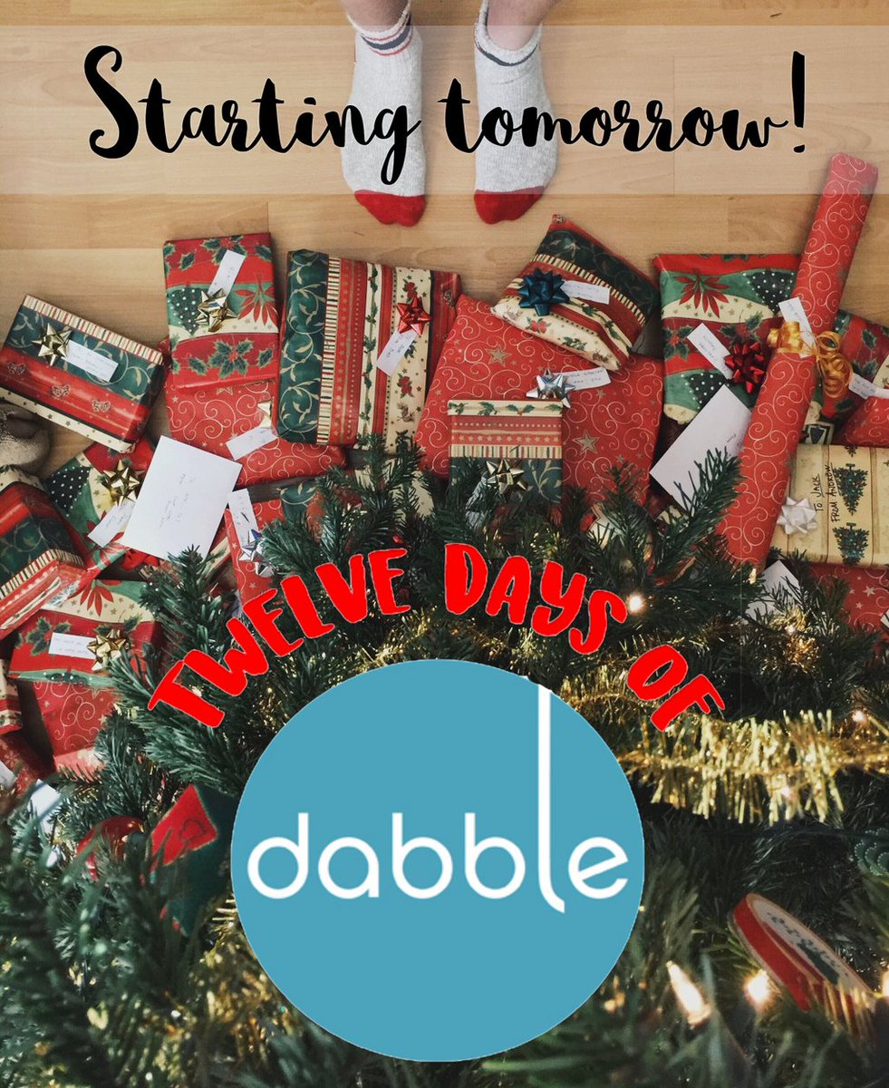 hpa_vc's tweet image. RT @dabblehq: We’re kicking off the holiday season w/ #12DaysofDabble! Follow as we count down to the holidays.