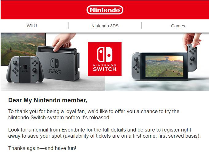 Nintendo Wire Select My Nintendo Members Are Receiving Invitations To Play The Nintendo Switch Early Details T Co Wja1wi3ucy T Co Iab23oaqfn