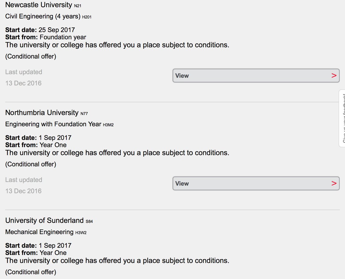 Third offer from <a href="/NorthumbriaUni/">Northumbria Uni</a> , now its time for the hard work.
<a href="/EngageNCL/">Engage@NewcastleUni</a> <a href="/sunderlanduni/">University of Sunderland</a>