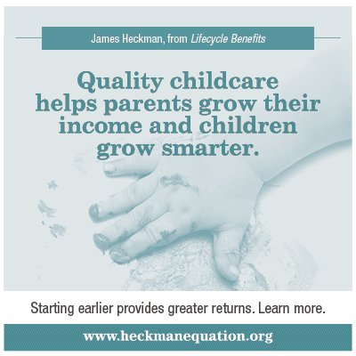 youngchildfacts's tweet photo. Quality #childcare matters. Recent ABC/CARE analysis from @heckmanequation shows  big benefits to children &amp; their families. #Bthru8 https://t.co/4mlJoJNhVM