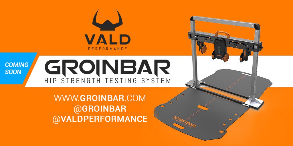 VALDPerformance's tweet image. Excited to officially launch the @GroinBar Hip Strength Testing System. A game changer in monitoring hips and groins