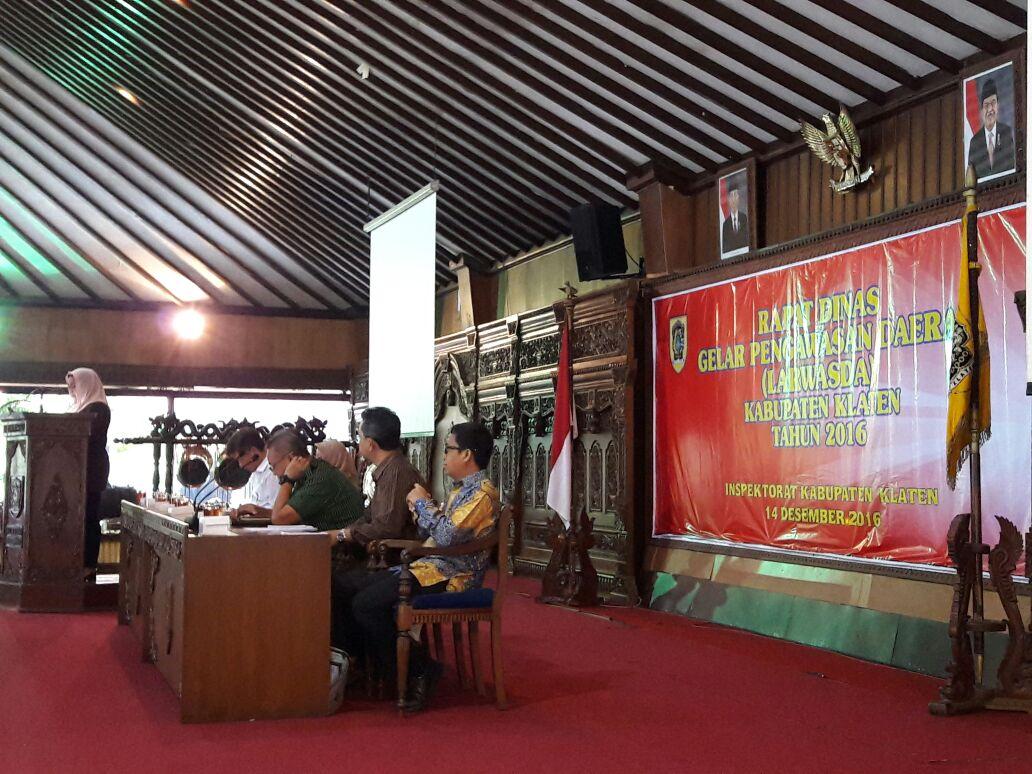 Rapat Dinas Gelar Pengawasan Daerah Kab. Klaten th. 2016