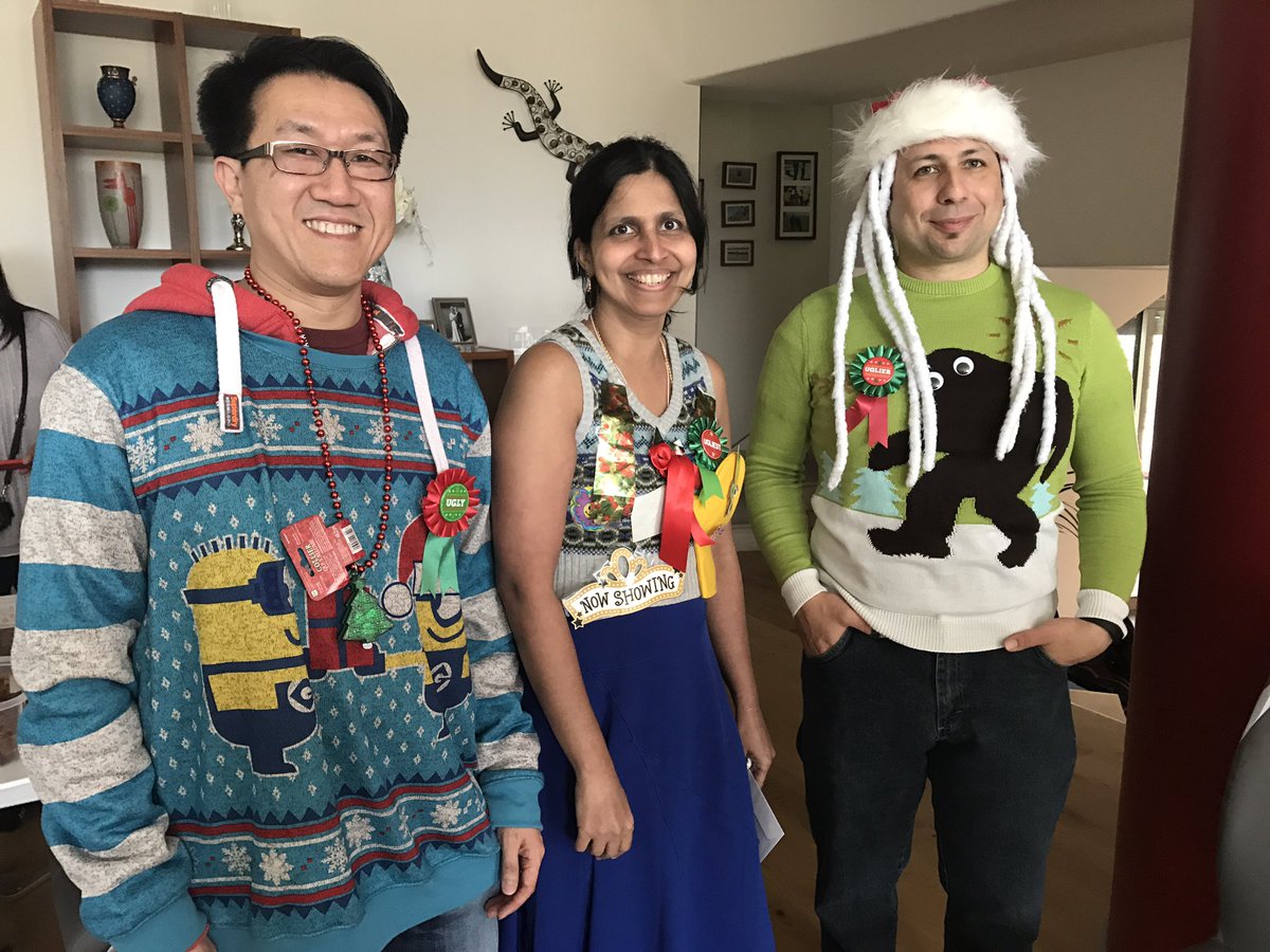 Jenny_Lundbergs's tweet image. Early happy Holidays from #saphcp PM &amp;amp; RIG #sapsv team! Holiday cheer with an Ugly sweater theme. Vote for your favorite.