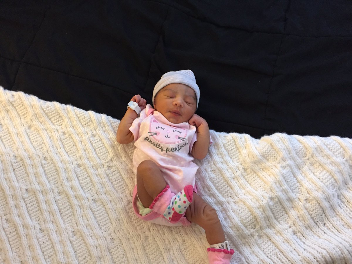 ThatErica's tweet image. Guess who's home 👶🏽💜