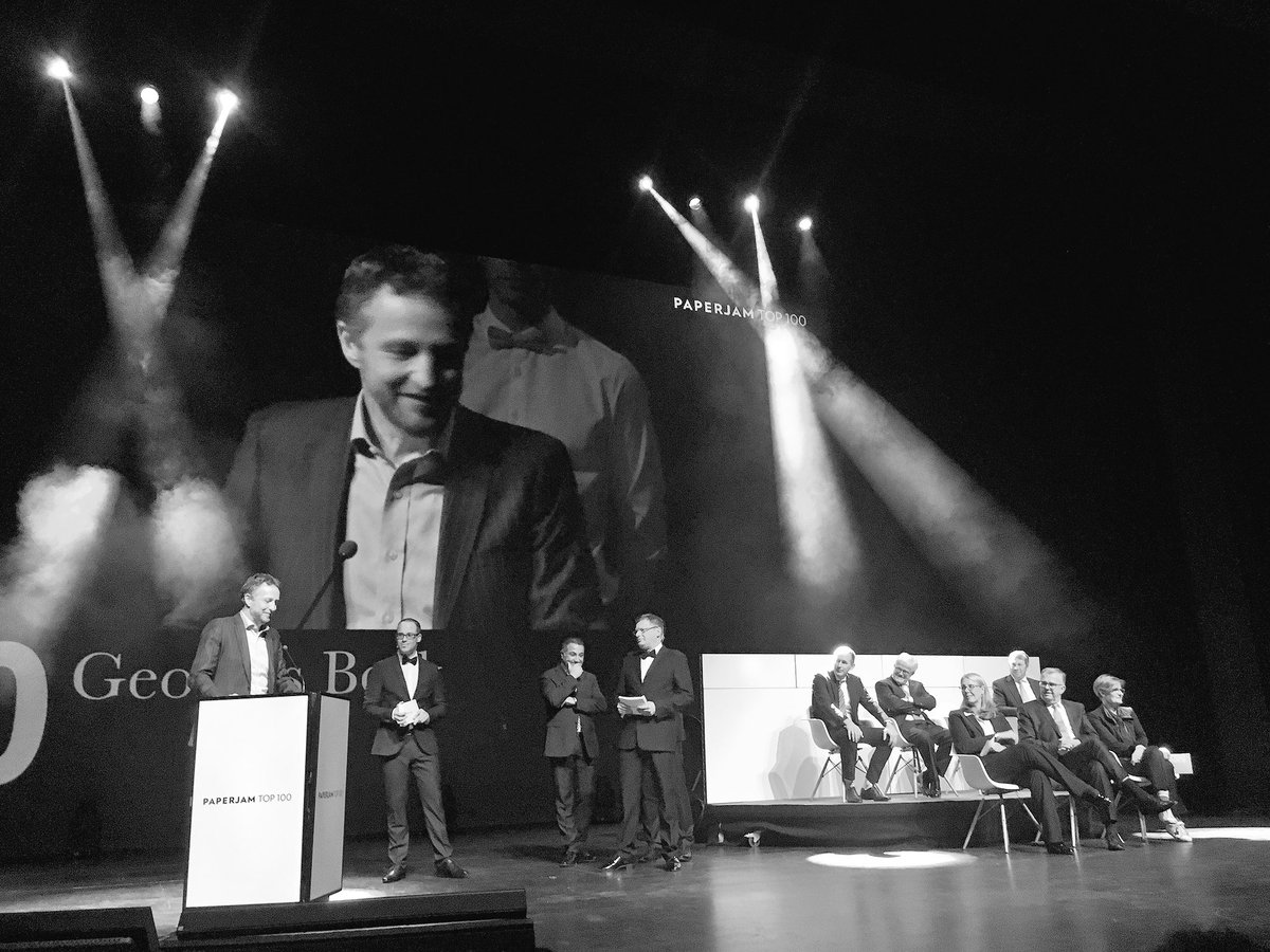 NatachaOskian's tweet photo. Never stop creating @GeorgesBock. Congratulations &amp; thanks for encouraging us to bring new ideas. #paperjam #top100 #MICteam #creativity https://t.co/pYJM668WCh