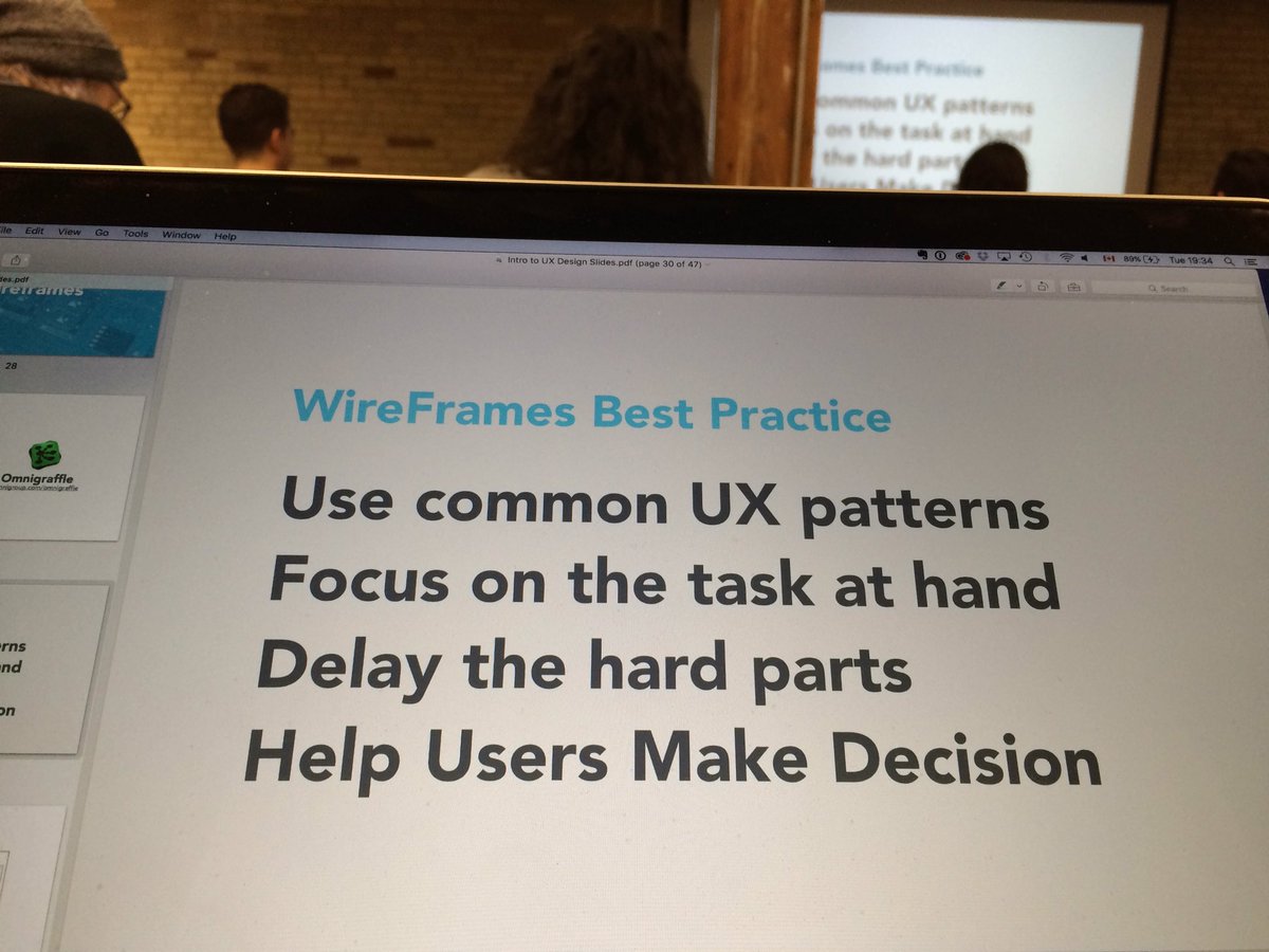 I like this last point: UX Design should "Help people make decisions." This can be applied to everything else in life! <a href="/BitmakerHQ/">BitMakerHQ</a>