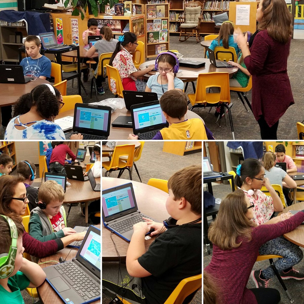 jenniezach's tweet image. 3rd &amp;amp; 5th grade exploring #HourofCode in the Media Center! #SCStrongTogether #SCStrongTech @gep33  @ElewisEllen #schoollibrary #edtech