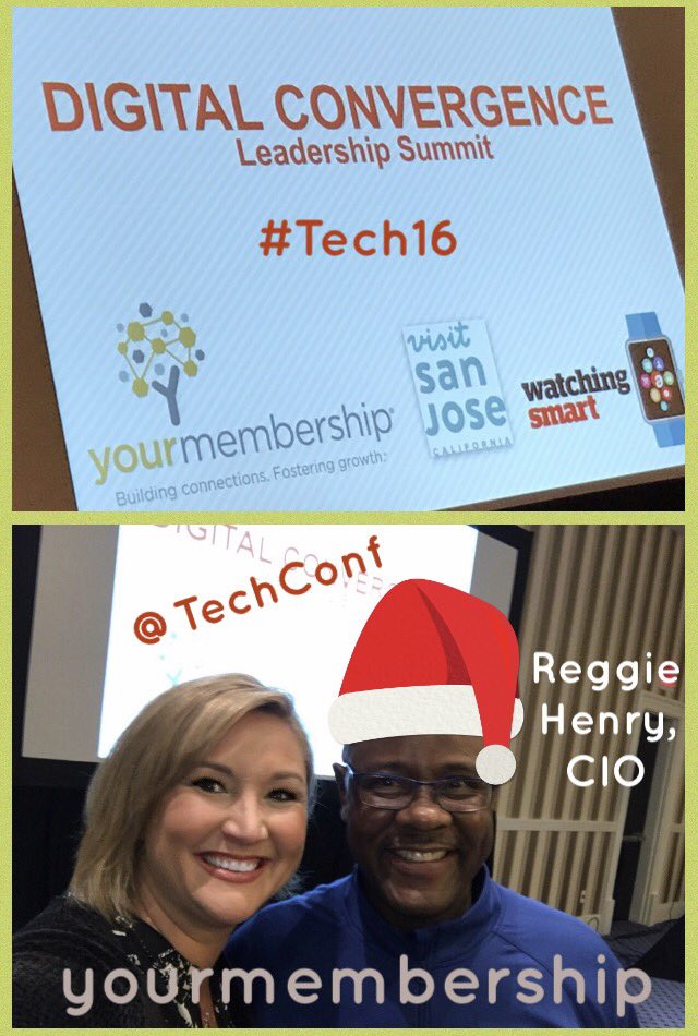 meleaguilbault's tweet image. Having fun with @ReggieHenry at #Tech16 @yourmembership @Melea_B 🎄🎄🎄🎄