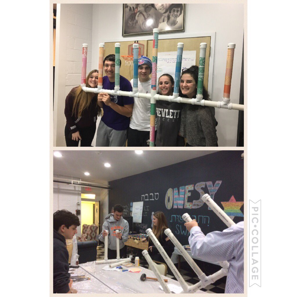 ONESY_LI's tweet photo. ONESY building our very own Hanukkah menorah! Happy Hanukkah! #Hanukkah #Jewish https://t.co/xZkXMEQlbK
