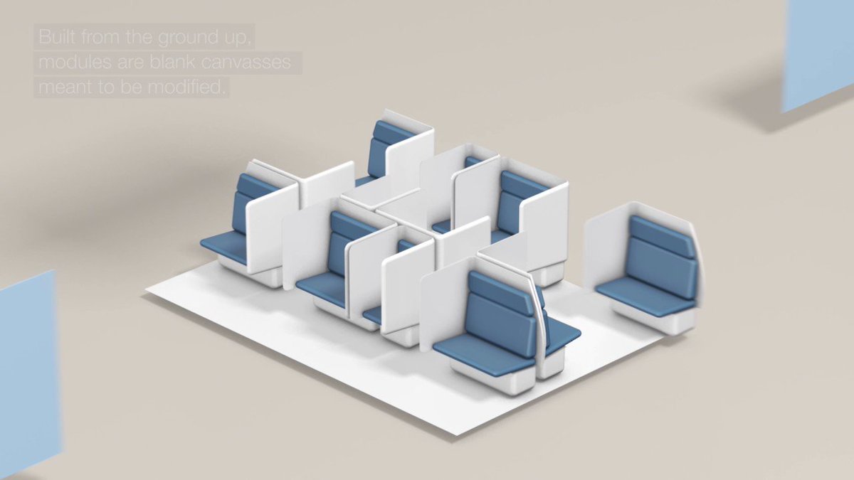 Una idea de #diseñomodular de asientos para #avionescomerciales ow.ly/NC3o3076pfH