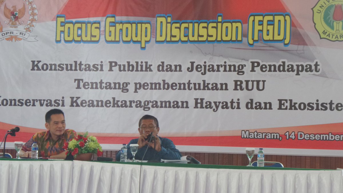 FGD. Konsultasi publik dan jejaring pndapat ttg pmbentukan RUU konservasi Keanekaragaman Hayati dan Ekosistem  di UNRAM.@DitKKJI <a href="/DitjenPRL/">Direktorat Jenderal Penataan Ruang Laut</a>