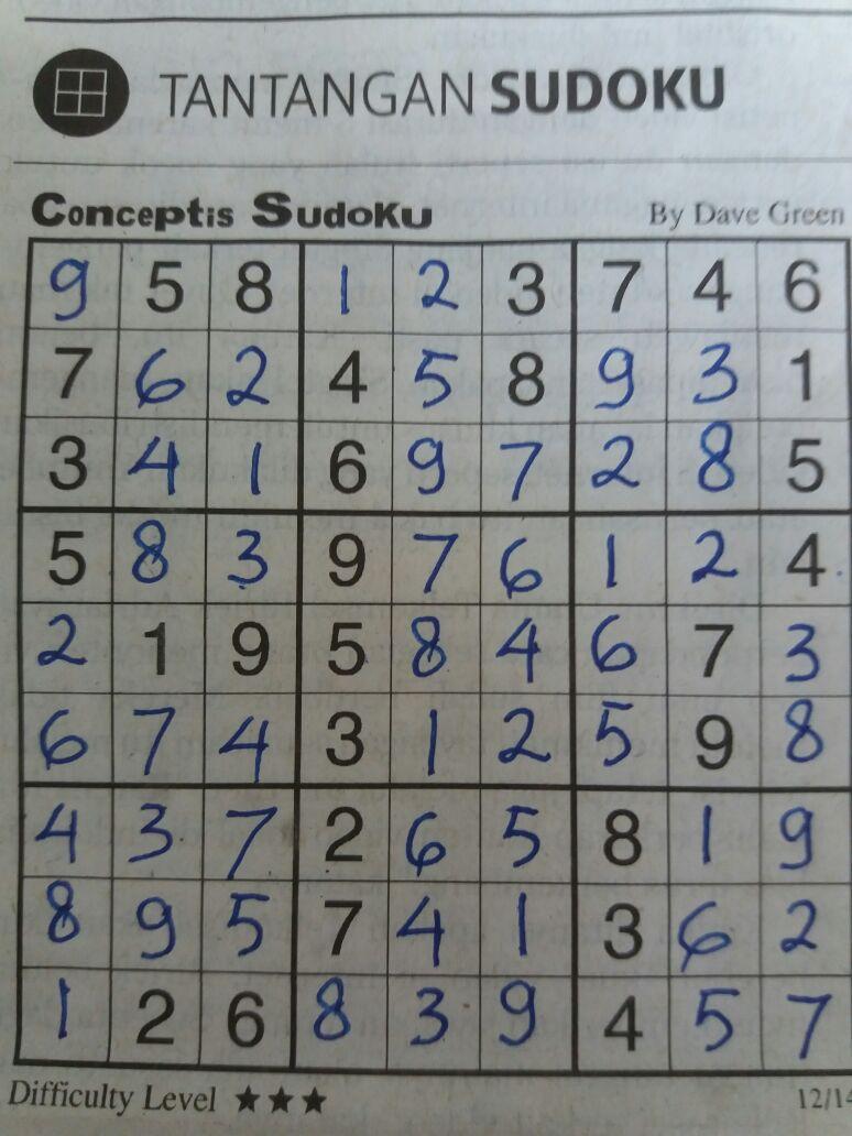 cindyrachmi's tweet photo. @KompasKlasika #TantanganSudoku https://t.co/R5X1zFJ4D5