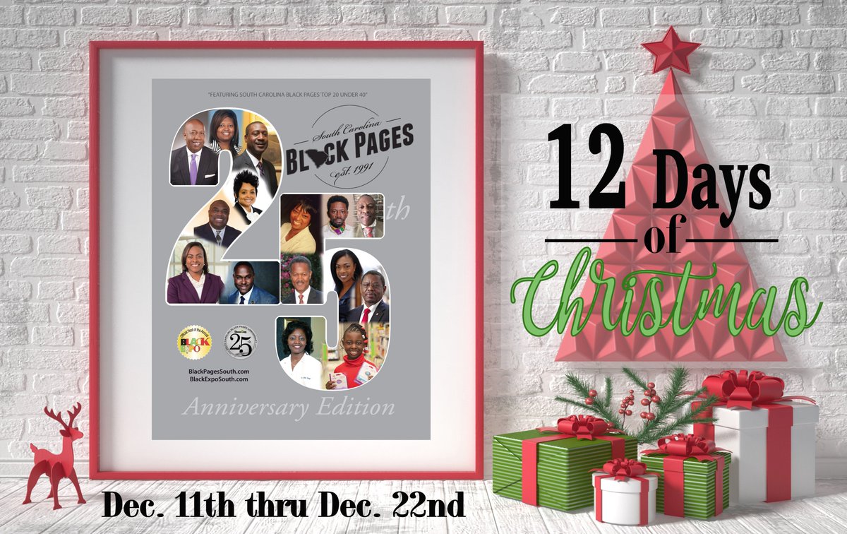 Get a New Gift Everyday! Visit blackpagessouth.com for more details. Like us on Facebook at facebook.com/scblackpages/ #SCBLACKPAGES