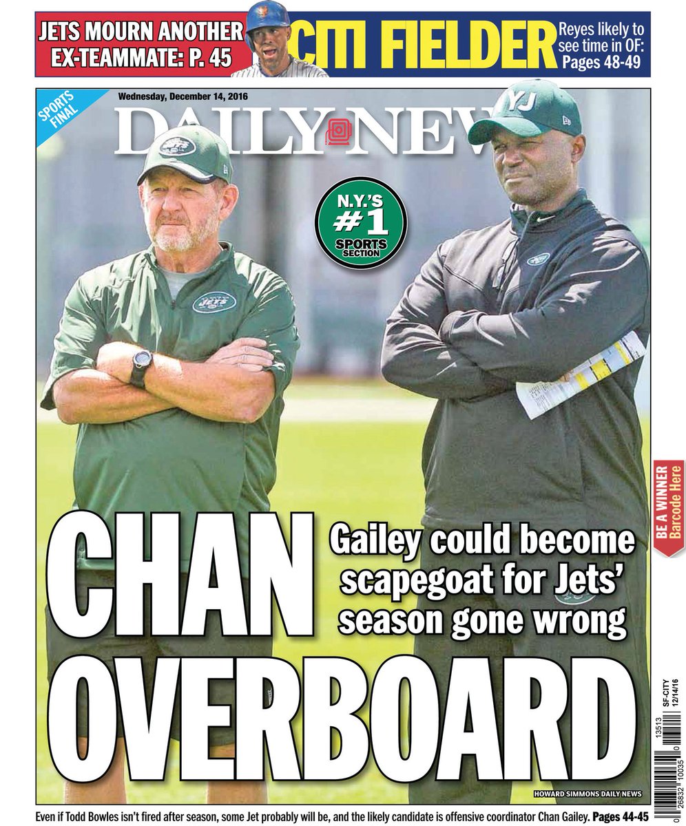 BackPageGuyNYDN's tweet image. Here's our early @nydnsports BP, with Knicks still to come. @nyjets @mets #changailey #josereyes @APSE_sportmedia nydn.us/2gGbw4J