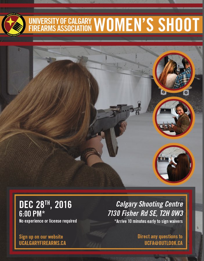 Ladies- save the date and bring a friend! #womensnight #ucalgary #firearms