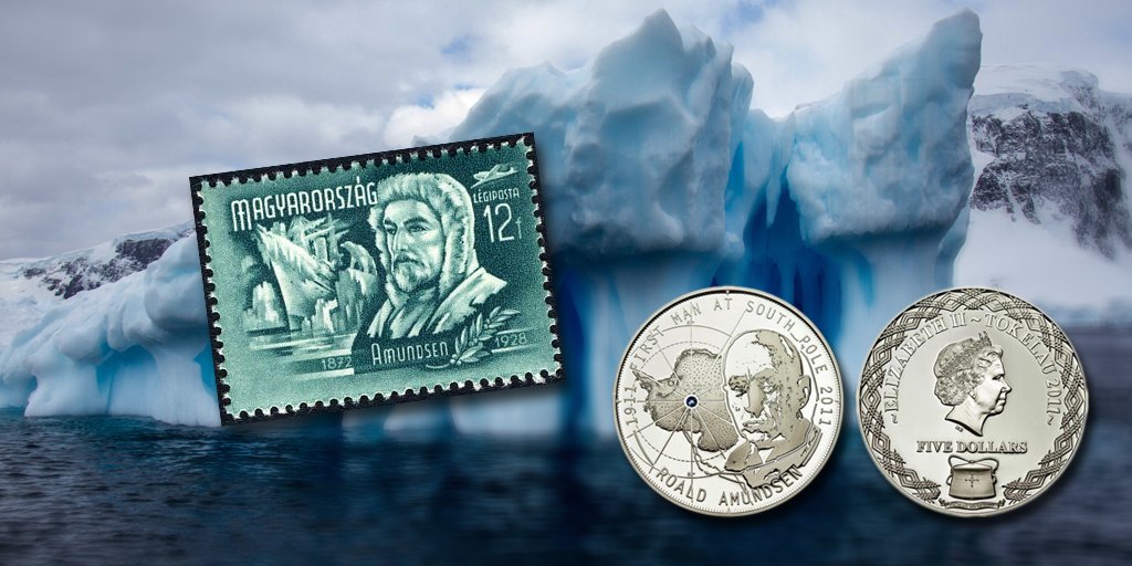 MintageWorld's tweet image. Race to the Pole! 
Today marks the 105th anniversary of the first successful journey to the #SouthPole! 
Read goo.gl/PlXQVo