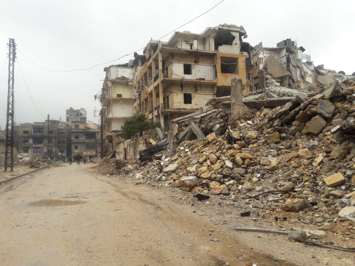 ZouhirAlShimale's tweet photo. Checking the city's streets for the last time maybe and this is just a sample for you to get to know how devastating it's like in #Aleppo https://t.co/NrJYG7SPPB