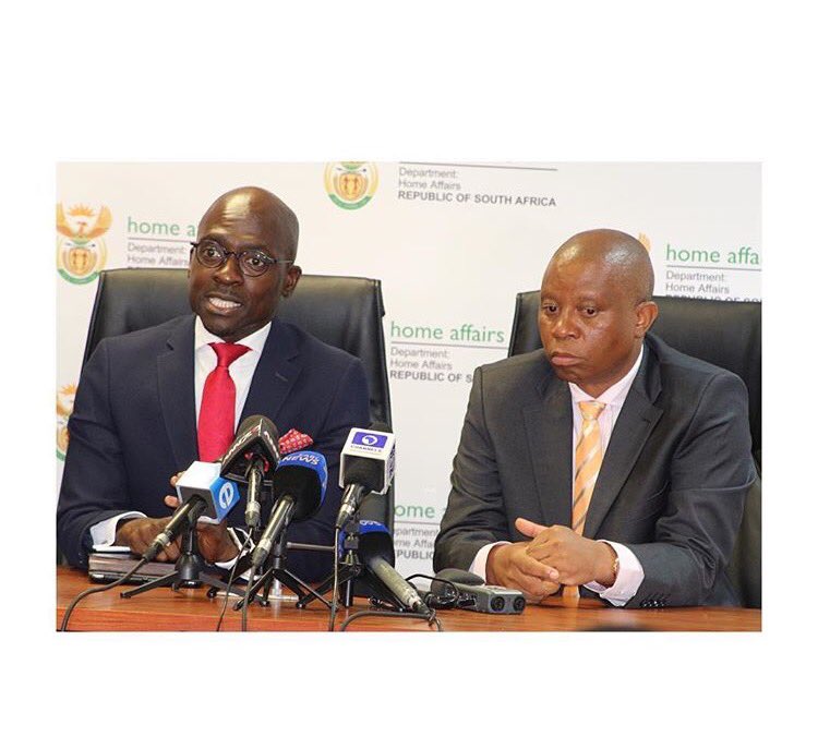 mgigaba's tweet photo. Yesterday, I had a meeting with the Executive Mayor of the City of Johannesburg, Mr. Herman Mashaba, on immigration matters in the City... https://t.co/ciPbRQS1bw