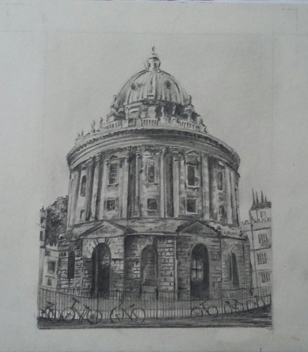 ruth_millington's tweet photo. A sketch of @TheRealRadCam @UniofOxford (bikes included) https://t.co/VMUVeFERDr