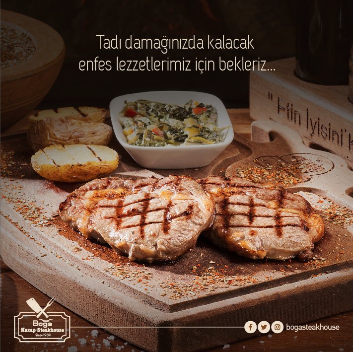 Tadı damağınızda kalacak enfes lezzetlerimiz için bekleriz... (0212) 295 11 50 / 51 bogasteakhouse.com #bogasteakhouse #steak