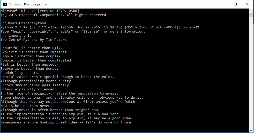 UridahSami's tweet image. Discovered this cool thing about python :D
#Python #ZenofPython