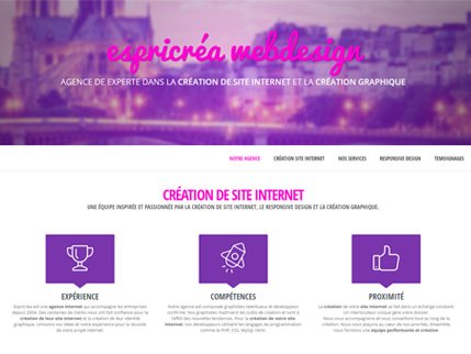 espricrea's tweet photo. Création site internet One-Page pour espricrea https://t.co/sVzsxNx8h9 #webdev #dev #webdesign #webdesigner #cool #pink #purple #design https://t.co/SZavxhSthr